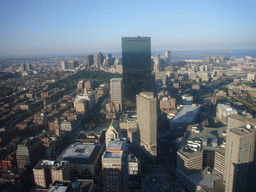 View from the Prudential Tower on the John Hancock Tower, Trinity Church and the city center