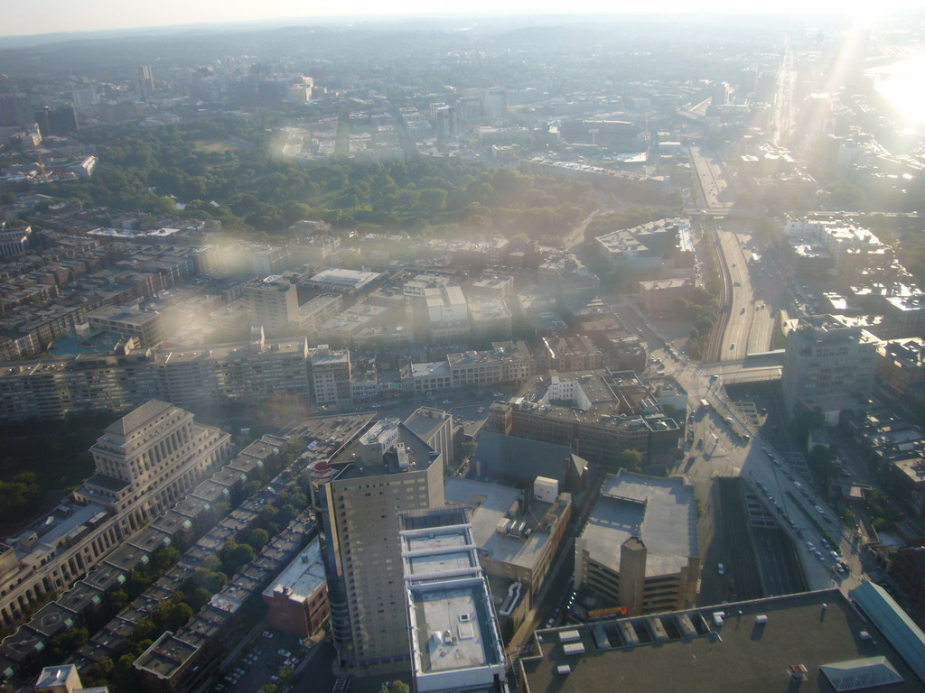 View from the Prudential Tower on the Back Bay Fens park