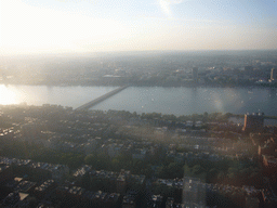 View from the Prudential Tower on the Back Bay, the Harvard Bridge, the Charles River and MIT