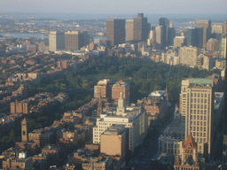 View from the Prudential Tower on the Boston Common and the city center