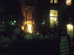 The front of Kashmir Indian Restaurant at Newbury Street, by night