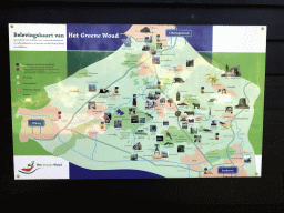 Map of the Groene Woud area, at the entrance to the Oertijdmuseum at the Bosscheweg street