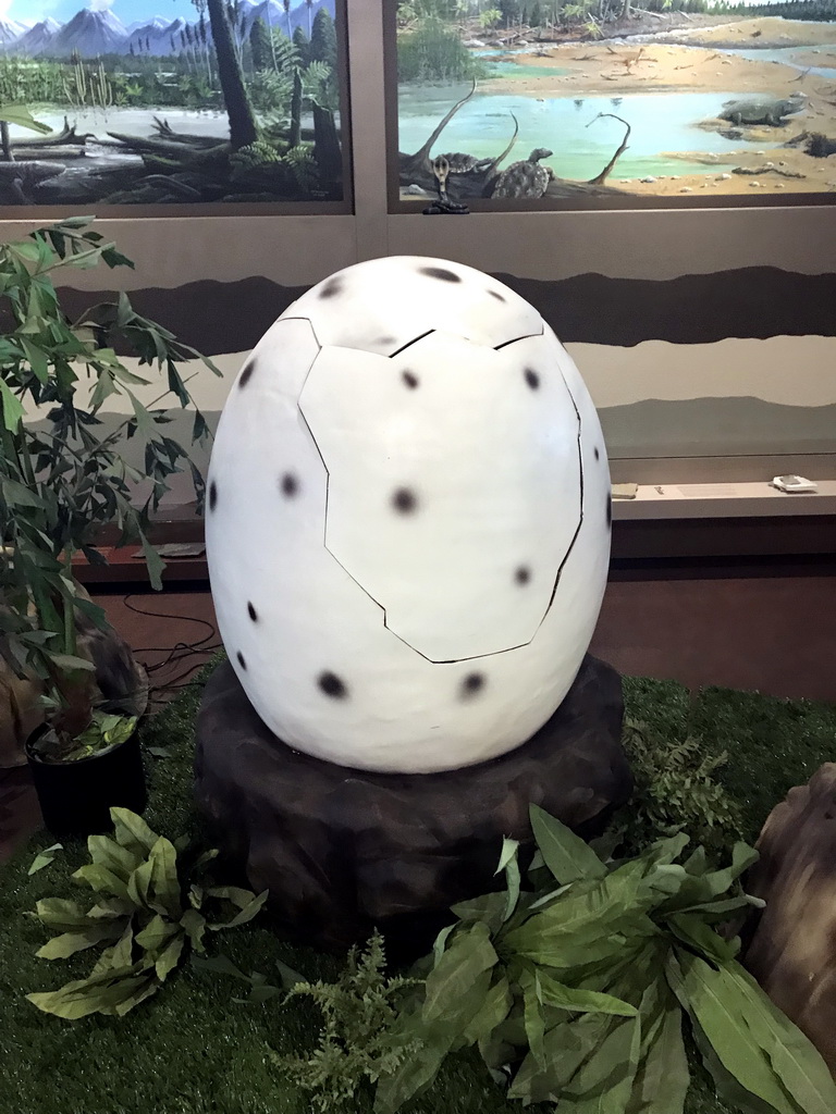 Statue of a Dinosaur egg at the Lower Floor of the Museum Building of the Oertijdmuseum