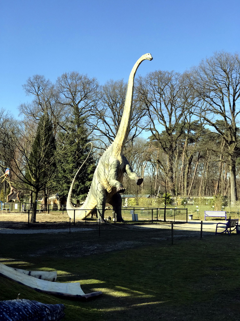 Statue of a Diplodocus in the Garden of the Oertijdmuseum