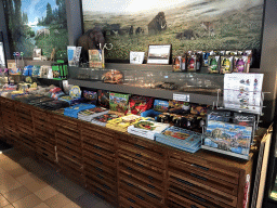 Books and souvenirs in the shop at the Lower Floor of the Museum Building of the Oertijdmuseum