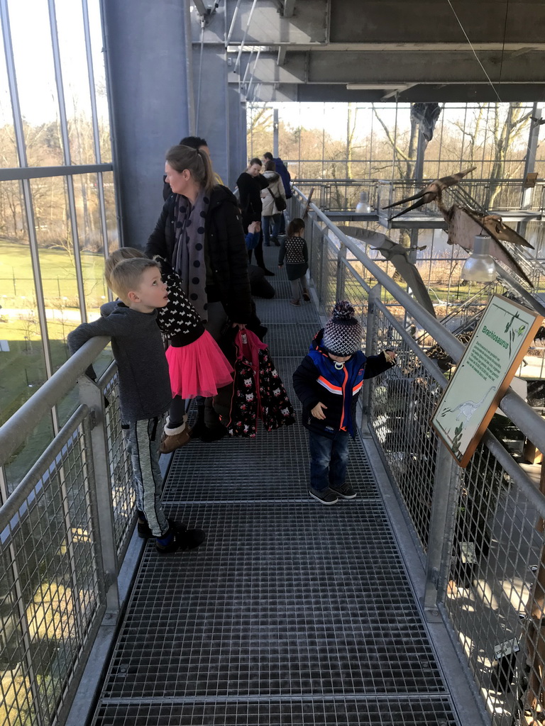 Max at the Upper Floor of the Dinohal building of the Oertijdmuseum