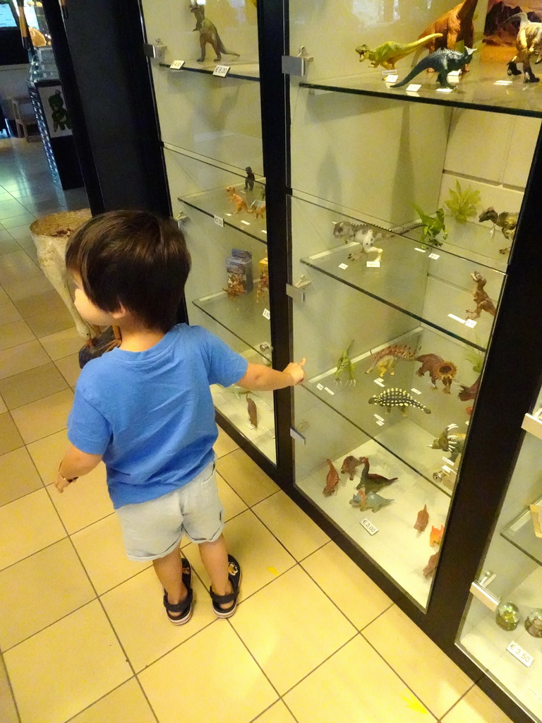 Max at the shop at the Lower Floor of the Museum Building of the Oertijdmuseum