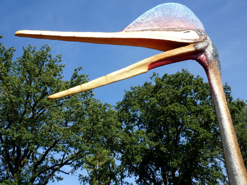 Head of a statue of a Quetzalcoatlus at the Garden of the Oertijdmuseum