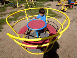 Max at the playground in the Garden of the Oertijdmuseum