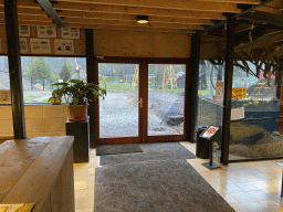 Door from the restaurant at the Lower Floor of the Museum building to the Garden of the Oertijdmuseum