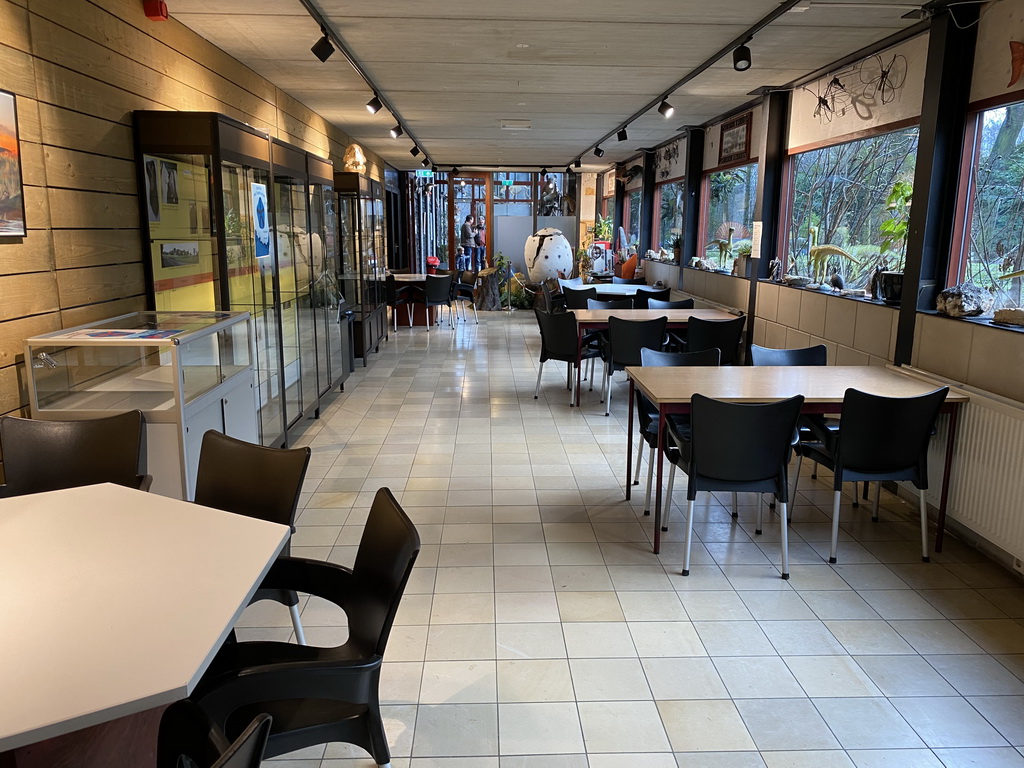 Interior of the restaurant at the Lower Floor of the Dinohal building of the Oertijdmuseum