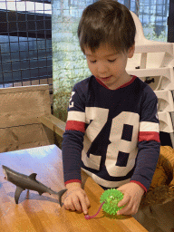 Max playing at the restaurant at the Lower Floor of the Museum building of the Oertijdmuseum