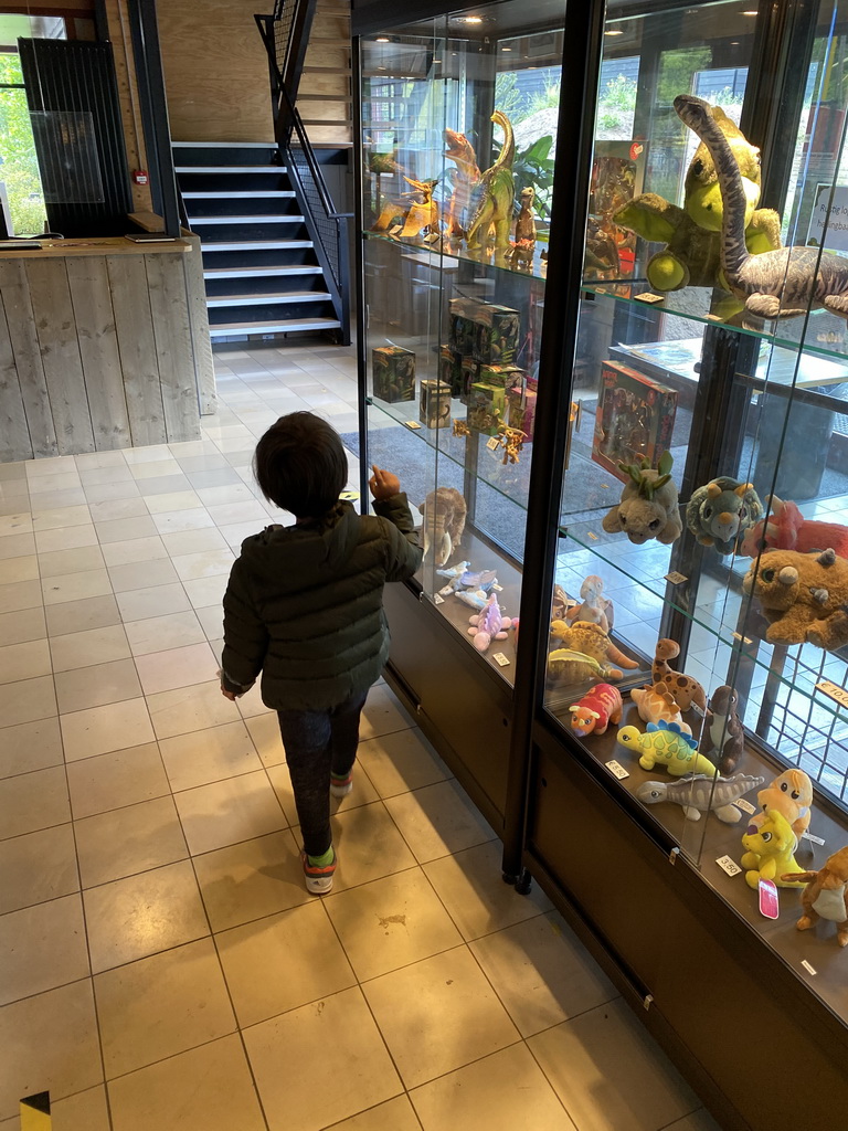Max at the shop at the Lower Floor of the Museum Building of the Oertijdmuseum