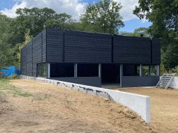 New building at the Oertijdmuseum, viewed from the garden, under construction