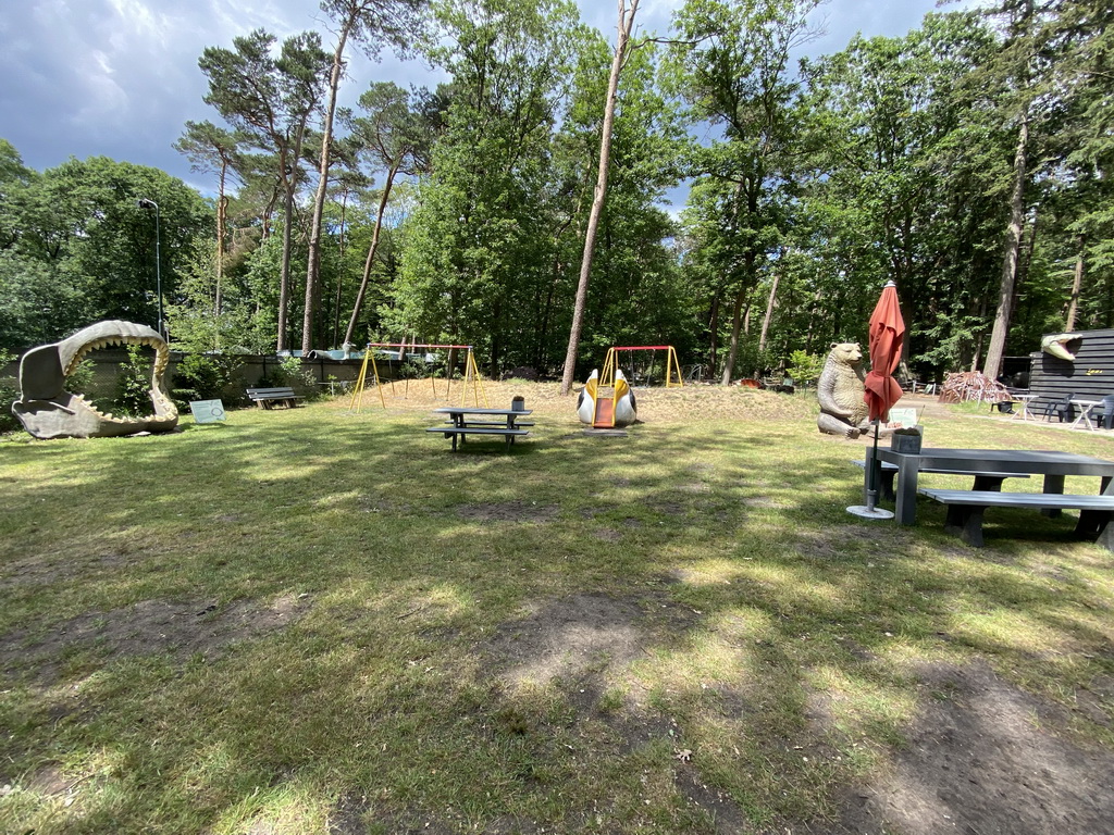 The playground in the Oertijdwoud forest of the Oertijdmuseum