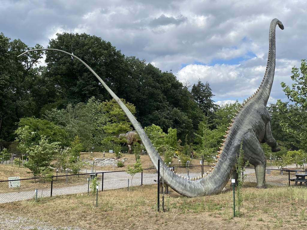 Statue of a Diplodocus in the Garden of the Oertijdmuseum