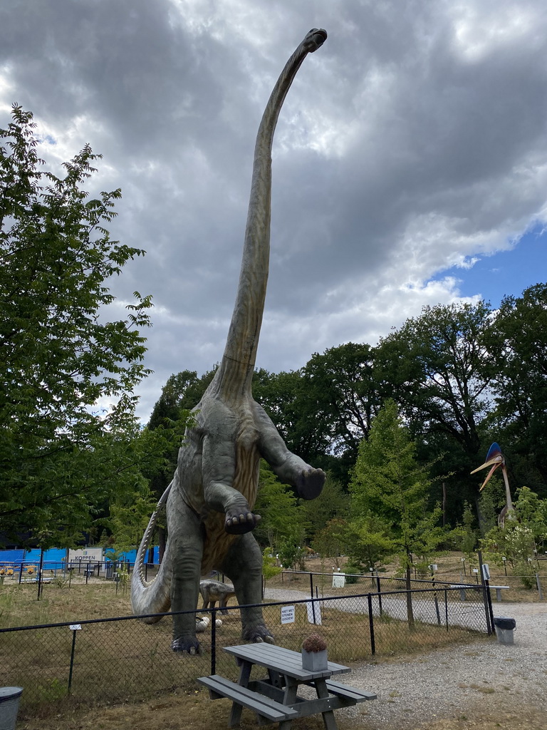 Statue of a Diplodocus in the Garden of the Oertijdmuseum