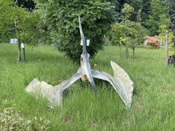 Statue of a Pteranodon in the Oertijdwoud forest of the Oertijdmuseum