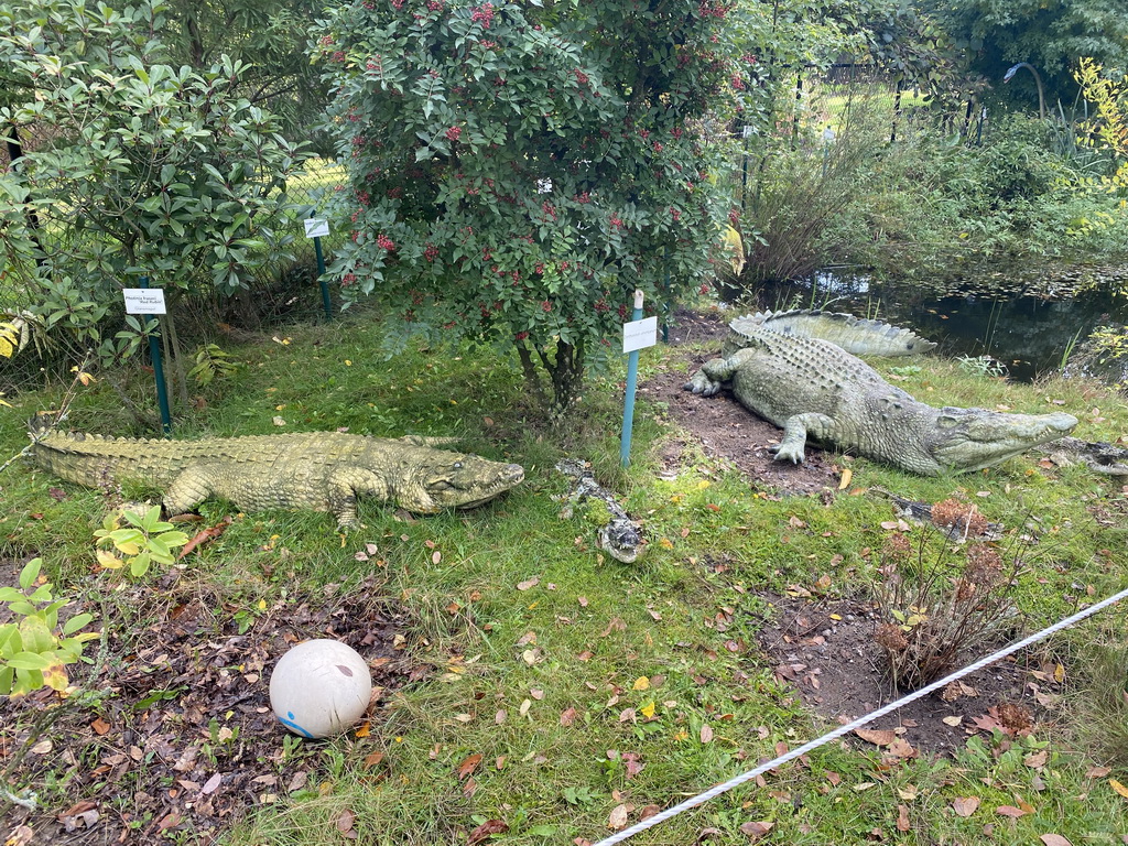 Crocodile statues at the Garden of the Oertijdmuseum