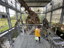Max at the Middle Floor of the Dinohal building of the Oertijdmuseum