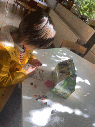 Max playing with a toy at the Lower Floor of the Museum building of the Oertijdmuseum