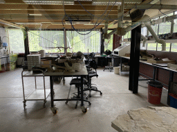 Interior of the paleontological laboratory at the Upper Floor of the Museum Building of the Oertijdmuseum