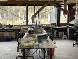 Interior of the paleontological laboratory at the Upper Floor of the Museum Building of the Oertijdmuseum