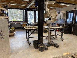 Interior of the paleontological laboratory at the Upper Floor of the Museum Building of the Oertijdmuseum