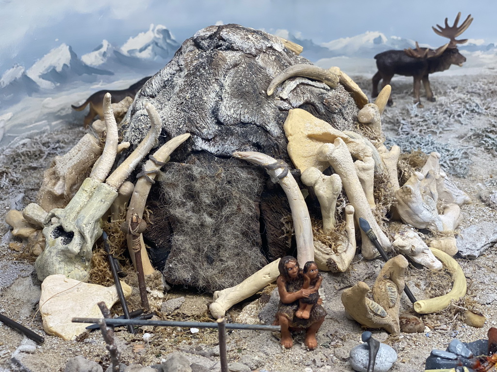 Miniature prehistoric camp site at the Upper Floor of the Museum Building of the Oertijdmuseum