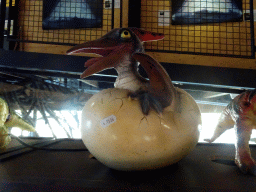 Statue of a Pterosaur in an egg in the Museum Shop at the Lower Floor of the Museum Building of the Oertijdmuseum