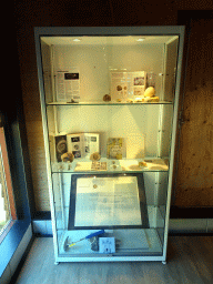 PhD diploma and other items at the walkway from the Lower Floor to the Upper Floor at the Museum Building of the Oertijdmuseum