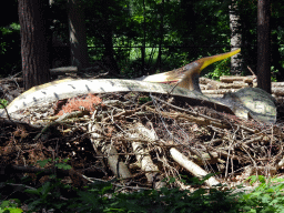 Statue of a Pteranodon in the Oertijdwoud forest of the Oertijdmuseum