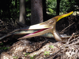 Statue of a Pteranodon in the Oertijdwoud forest of the Oertijdmuseum