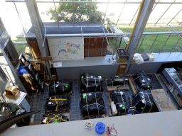 Packages in the Dinohal building of the Oertijdmuseum, viewed from the Upper Floor