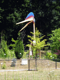 Statue of a Quetzalcoatlus in the Garden of the Oertijdmuseum, viewed from the entrance at the Bosscheweg street