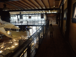 Max at the walkway from the Lower Floor to the Upper Floor at the Museum Building of the Oertijdmuseum