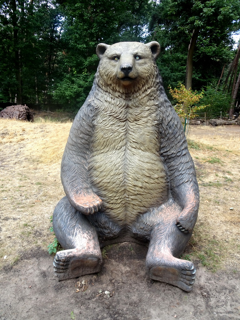 Statue of a Cave Bear in the Garden of the Oertijdmuseum