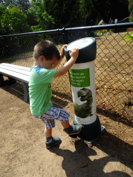 Max at the playground in the Garden of the Oertijdmuseum