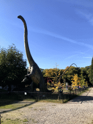 Statue of a Diplodocus in the Garden of the Oertijdmuseum