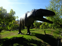 Statue of a Giganotosaurus in the Garden of the Oertijdmuseum