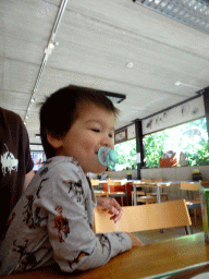 Max in the restaurant at the Lower Floor of the Museum building of the Oertijdmuseum