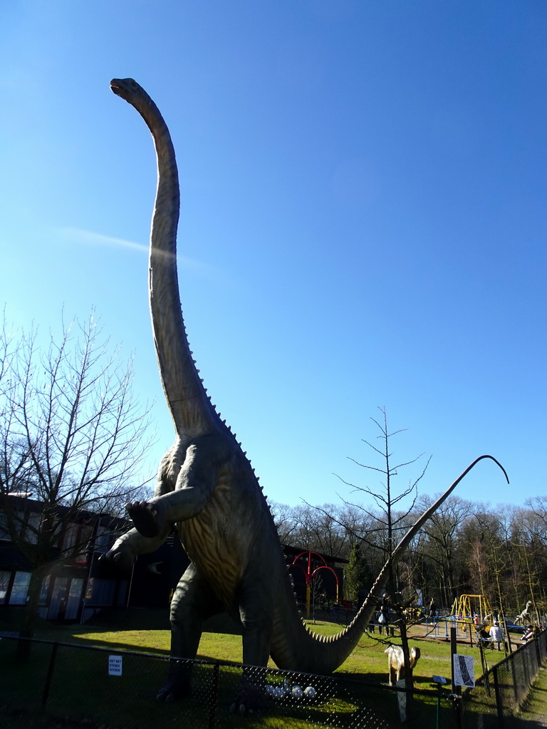 Statue of a Diplodocus in the Garden of the Oertijdmuseum