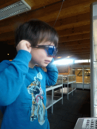 Max with 3D glasses at the Upper Floor of the Museum Building of the Oertijdmuseum