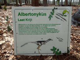 Explanation on the Albertonykus at the Oertijdwoud forest of the Oertijdmuseum