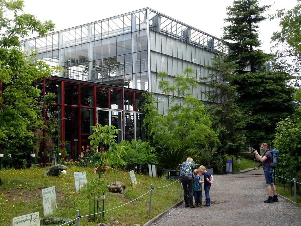 The Dinohal building of the Oertijdmuseum, viewed from the Garden