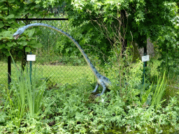 Statue of a dinosaur in the Garden of the Oertijdmuseum