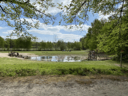 Playground at the Speelbos Mastbos forest, viewed from the Bouvignedreef street