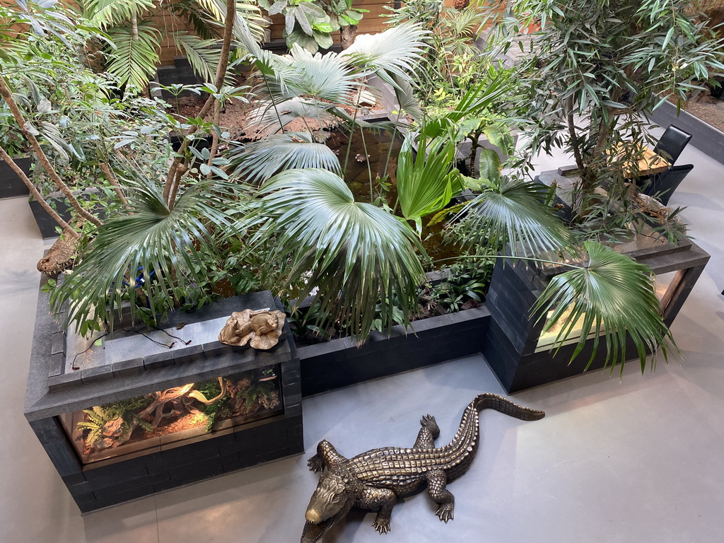 Interior of the Reptielenhuis De Aarde zoo, viewed from the upper floor