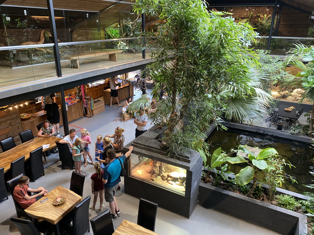 Interior of the Reptielenhuis De Aarde zoo, viewed from the upper floor