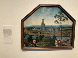 Painting `Christ and the Samaritan Woman at the City of Breda` at the `De Collectie - 450 jaar kunst en geschiedenis` exhibition in Room 1 at the Ground Floor of the Stedelijk Museum Breda, with explanation